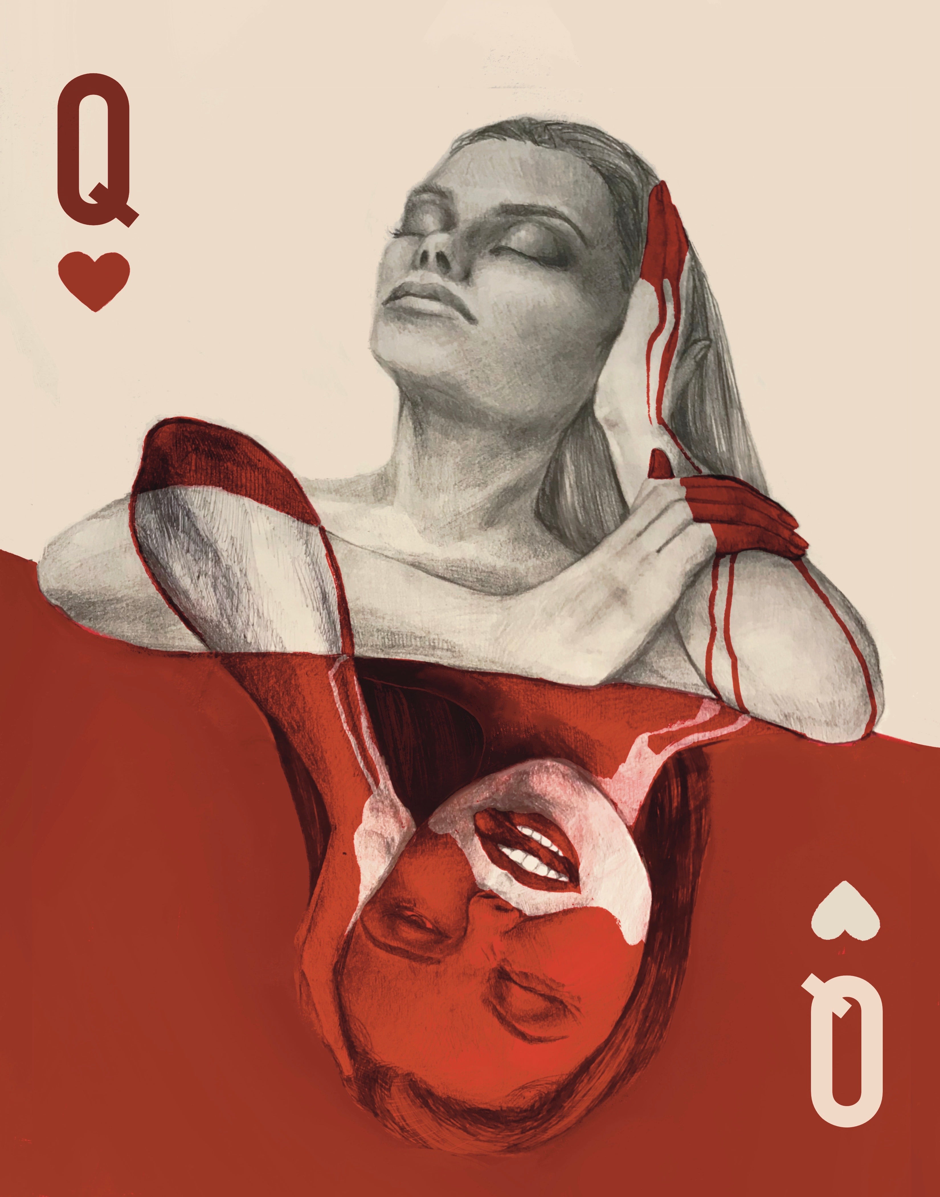 The Queen of Hearts - Postcard